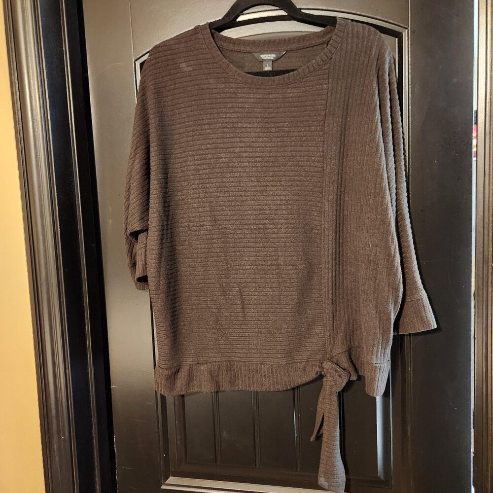 Womens Seaweed Green Simply Vera Wang Large Top